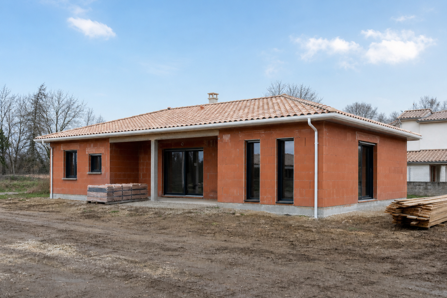 Maison en construction hors d’eau hors d’air