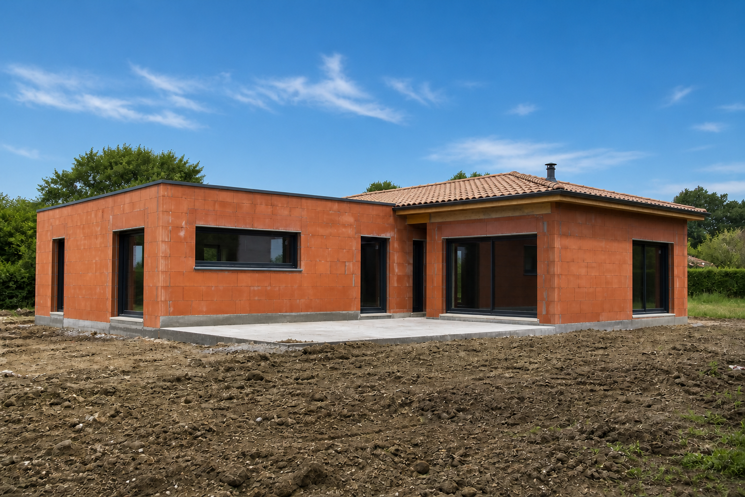 Maison en construction hors d’eau hors d’air